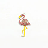 10pcs Hotpink Flamingo Rhinestone Pendants