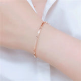 14K Rose Gold Plated Geometric Bracelet for Women