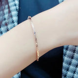 14K Rose Gold Plated Geometric Bracelet for Women