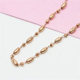 14K Rose Oval Bracelets for Women Classic Art Charm Wedding Party Jewelry Gift