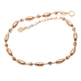 14K Rose Oval Bracelets for Women Classic Art Charm Wedding Party Jewelry Gift