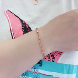 14K Rose Oval Bracelets for Women Classic Art Charm Wedding Party Jewelry Gift