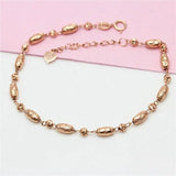 14K Rose Oval Bracelets for Women Classic Art Charm Wedding Party Jewelry Gift