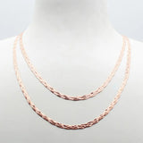 14k Rose Gold Plated Soft Chains Necklace for Women