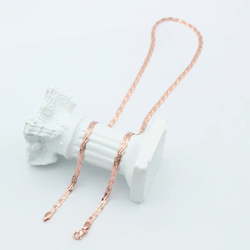 14k Rose Gold Plated Soft Chains Necklace for Women