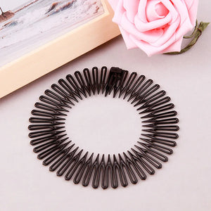 Plastic Full Circle Stretch Flexible Comb Teeth Headband Hair Band Clip