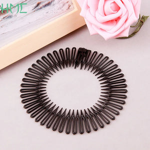 Plastic Full Circle Stretch Flexible Comb Teeth Headband Hair Band Clip