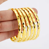 6MM Dubai Bangles for Women Middle East Bracelets Wedding Ethiopian Jewelry