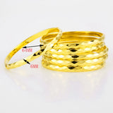 6MM Dubai Bangles for Women Middle East Bracelets Wedding Ethiopian Jewelry