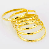 6MM Dubai Bangles for Women Middle East Bracelets Wedding Ethiopian Jewelry