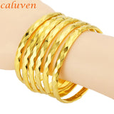 6MM Dubai Bangles for Women Middle East Bracelets Wedding Ethiopian Jewelry