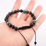 8mm Stone CZ Ball Bracelet Men