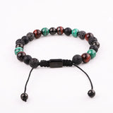 8mm Stone CZ Ball Bracelet Men