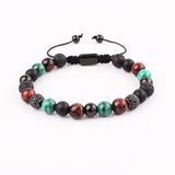 8mm Stone CZ Ball Bracelet Men