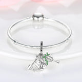 925 Silver Garden Watering Trowel Tree Charm Pendant
