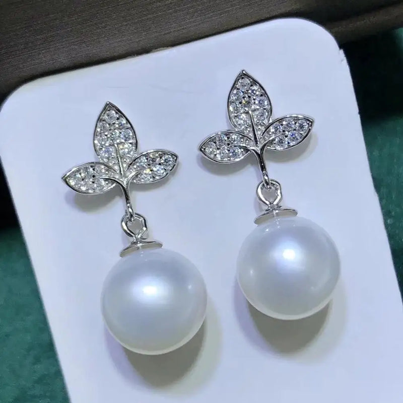 925 Silver Earrings Findings for Pearls Stones