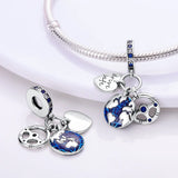 925 Silver Heart Charm Beads for Child DIY Making