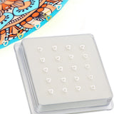 925 Silver Hollow Heart L Shape Nose Piercing Studs for Women Girls
