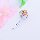 925 Silver Padlock Charm Beads for Pan Charms Bracelet DIY Jewelry