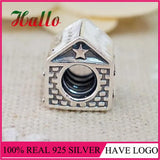 925 Silver Santa's Home Christmas Charm Bead for Bracelet