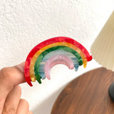 Acetate Rainbow Geometric Hair Clip Claw For Women Girls