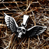 Death Head Skull Butterfly Moth Pendant Necklace