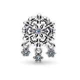 925 Silver Snowflake Beads Charms for Jewelry Making