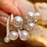 Freshwater Pearl Ring 925 Silver High Statement Jewelry