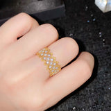 Big Pearl Zircon Ring High Fine Jewelry