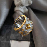Big Pearl Zircon Ring High Fine Jewelry