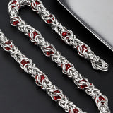 Stainless Steel Red Bead with Keel Chain for Jewelry Making