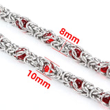 Stainless Steel Red Bead with Keel Chain for Jewelry Making