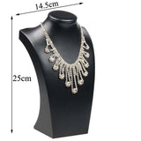 PU Leather Jewelry Necklace Stand Choker Holder Display Rack
