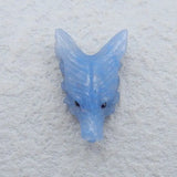 Aventurine Handcarved Wolf Head Necklace Pendant 26x16x10mm