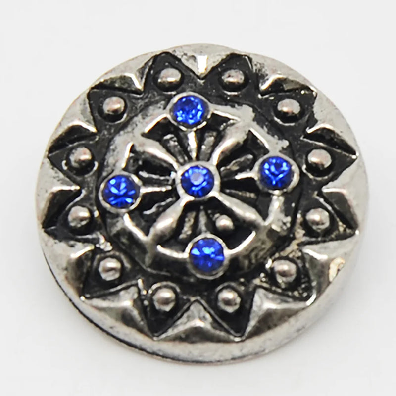 Crystal Paved Snap Button Charm Bracelet for Women and Men