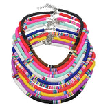 Bohemian Rainbow Heshi Choker Women Necklace Strand African Style Bead Beach Nec