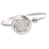Aromatherapy Diffuser Locket Bracelet - Crystal Magnet Stainless Steel