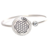 Aromatherapy Diffuser Locket Bracelet - Crystal Magnet Stainless Steel