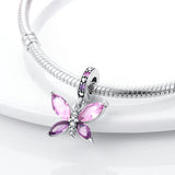 Butterfly Perfume Bottle Heart Charm Bracelet Necklace Pendent DIY Jewelry