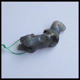 Wolf Labradorite Necklace Pendant, Natural Stone Jewelry