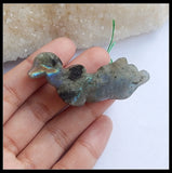 Wolf Labradorite Necklace Pendant, Natural Stone Jewelry