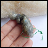 Wolf Labradorite Necklace Pendant, Natural Stone Jewelry