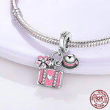 Silver Moon Star Heart Bone Charm Bead for Bracelet Gift DIY Making