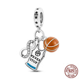 Silver Moon Star Heart Bone Charm Bead for Bracelet Gift DIY Making