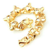 Christmas Wolf Bracelet Men Titanium Stainless Cuban Chain Punk Style