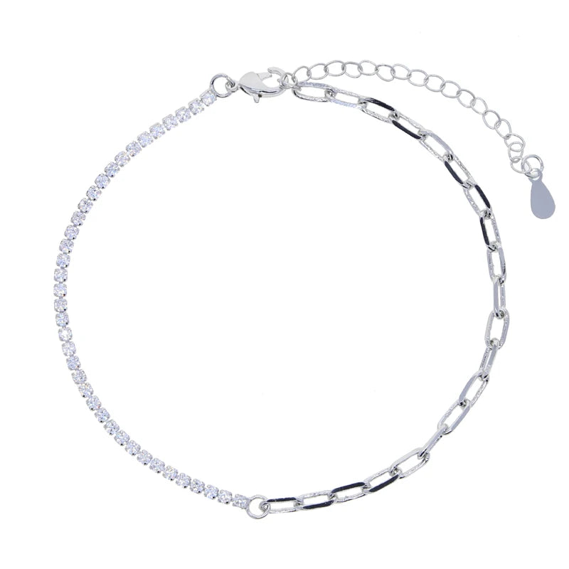 Classic CZ Tennis Chain Anklet Foot Jewelry Women Anklet