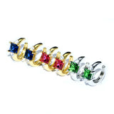 Colorful CZ Setting Plated Clip On Earrings