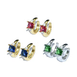 Colorful CZ Setting Plated Clip On Earrings