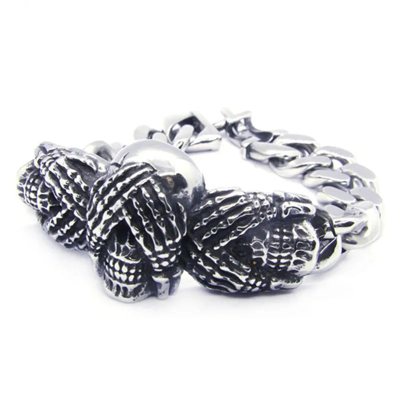 Ghost Skeleton Bracelet 316L Stainless Steel Hiphot Style