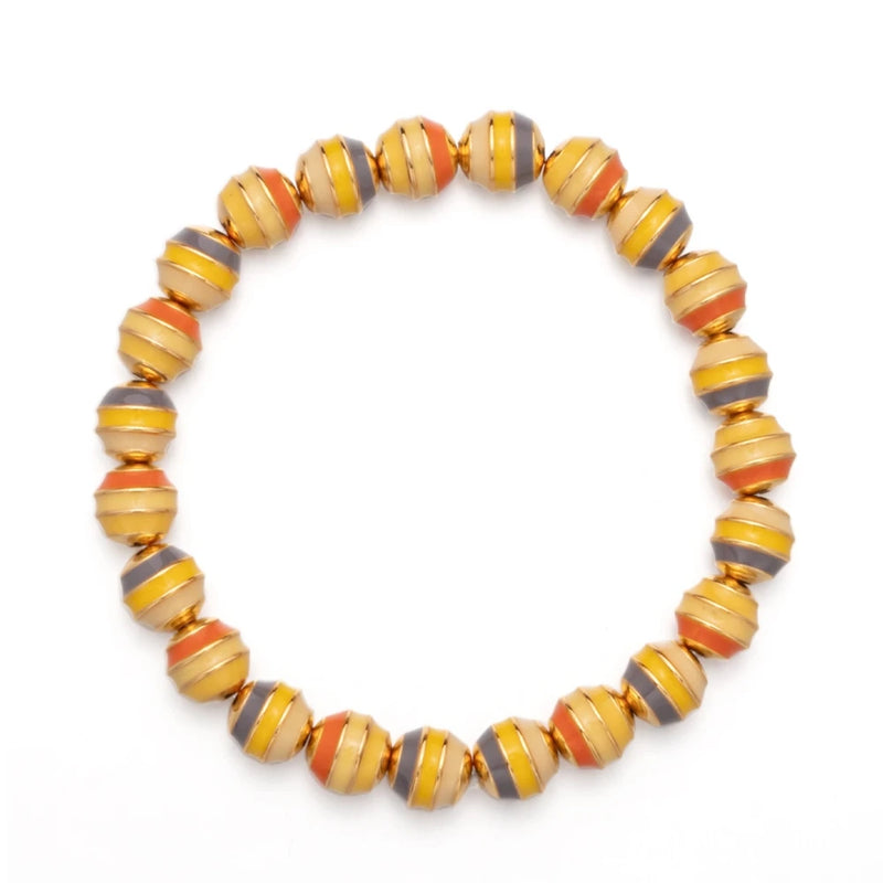 Colorful Round Beads Bracelet Bohemain Enamel Jewelry Gift